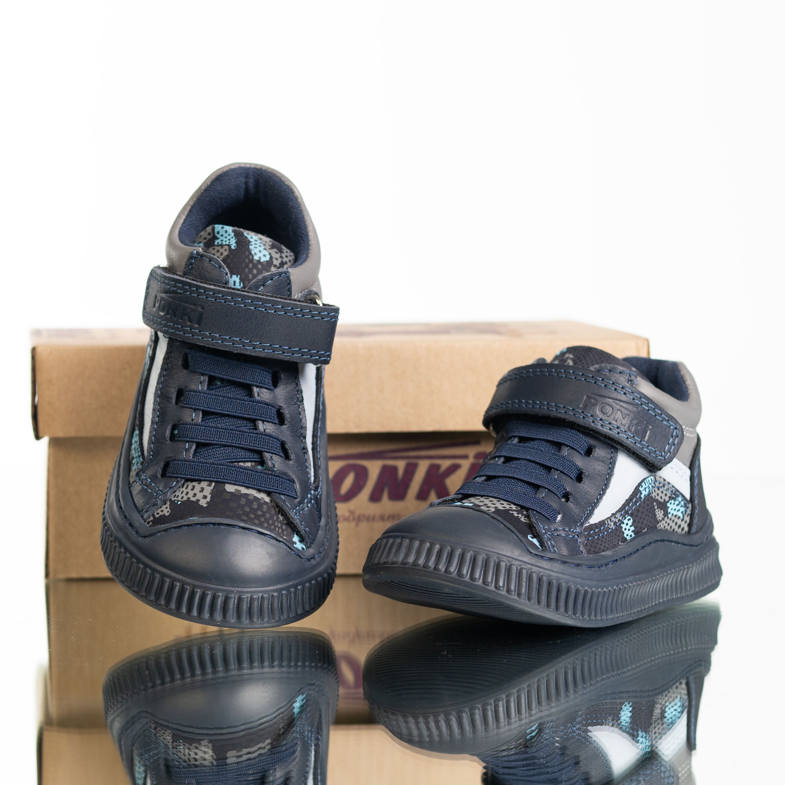Детски боти PONKI Shine Dark Blue №21-25