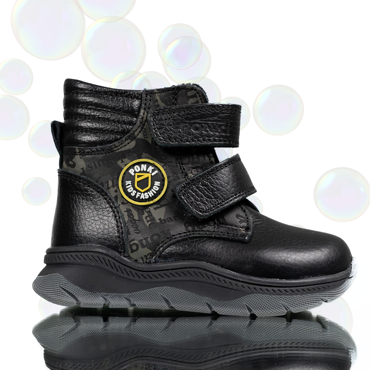 Детски боти PONKI Warrior Black 21-25