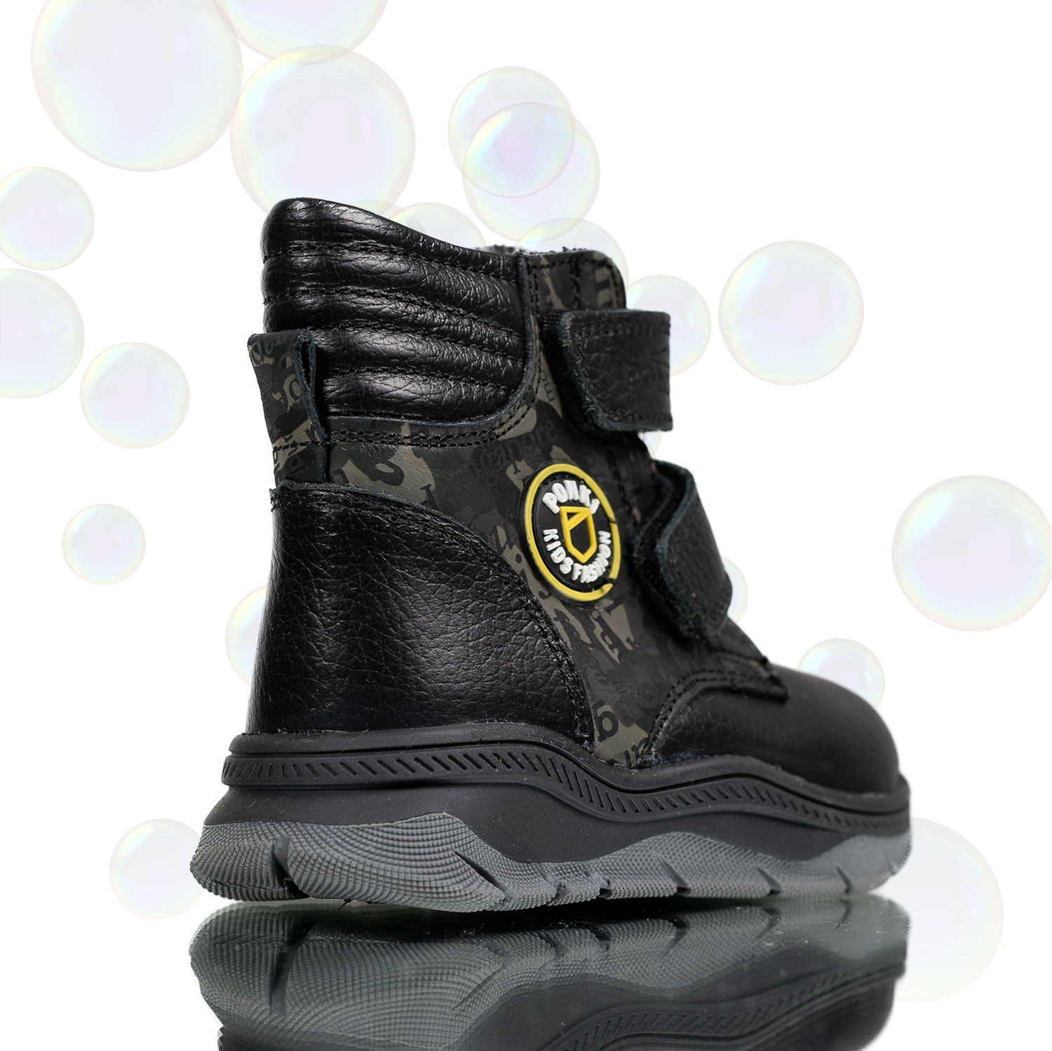 Детски боти PONKI Warrior Black 21-25