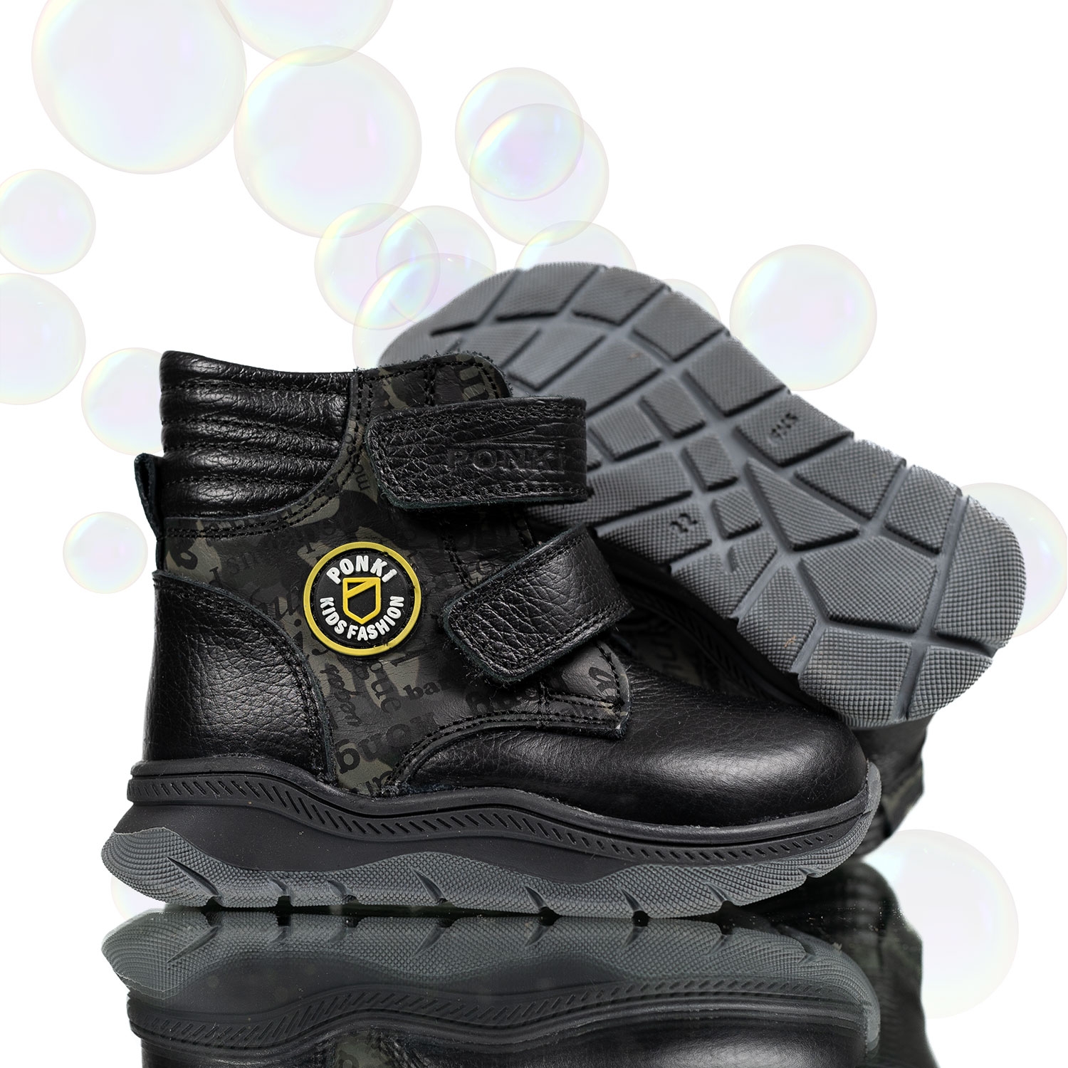 Детски боти PONKI Warrior Black 21-25