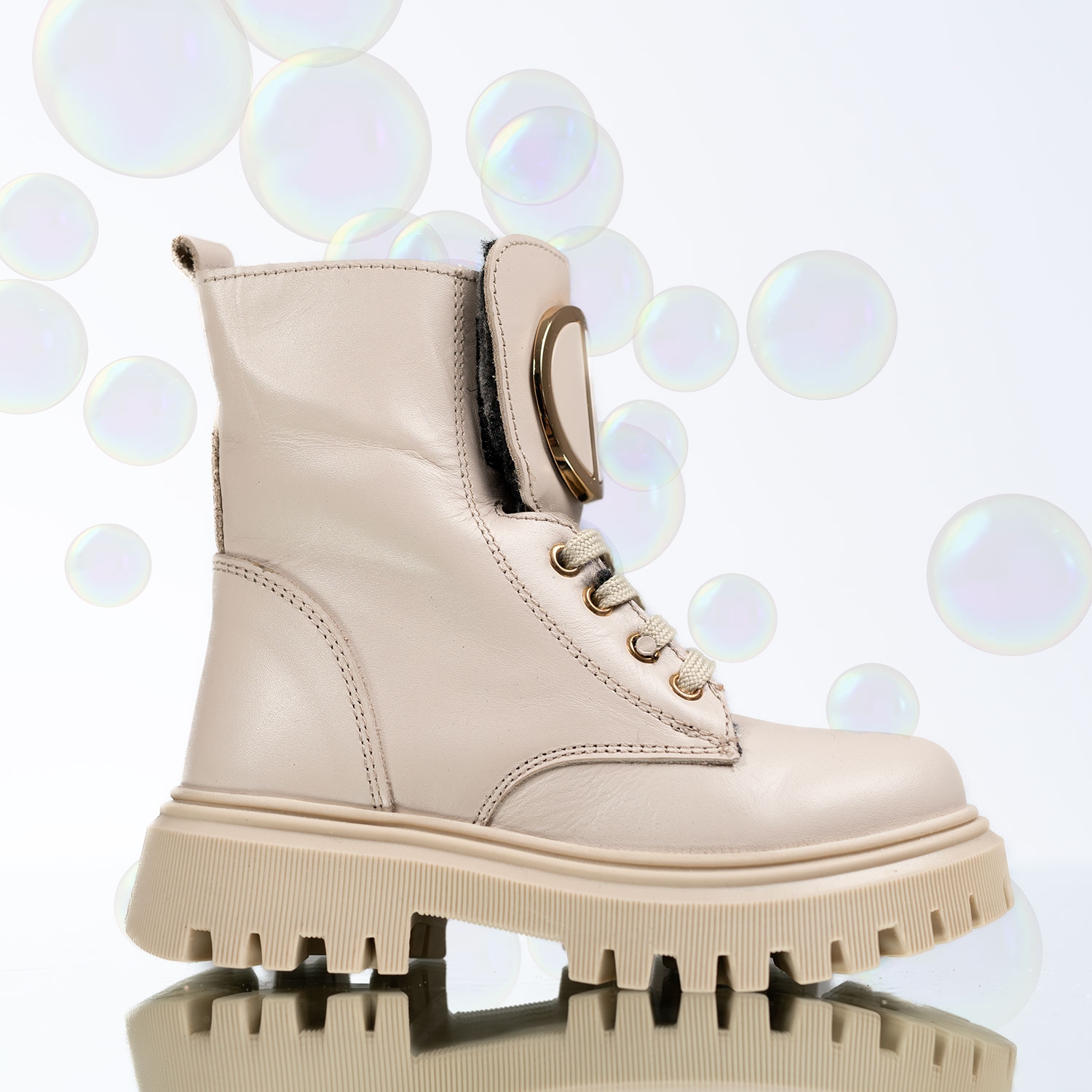 Детски ботуши PONKI Genzai Beige №26-30