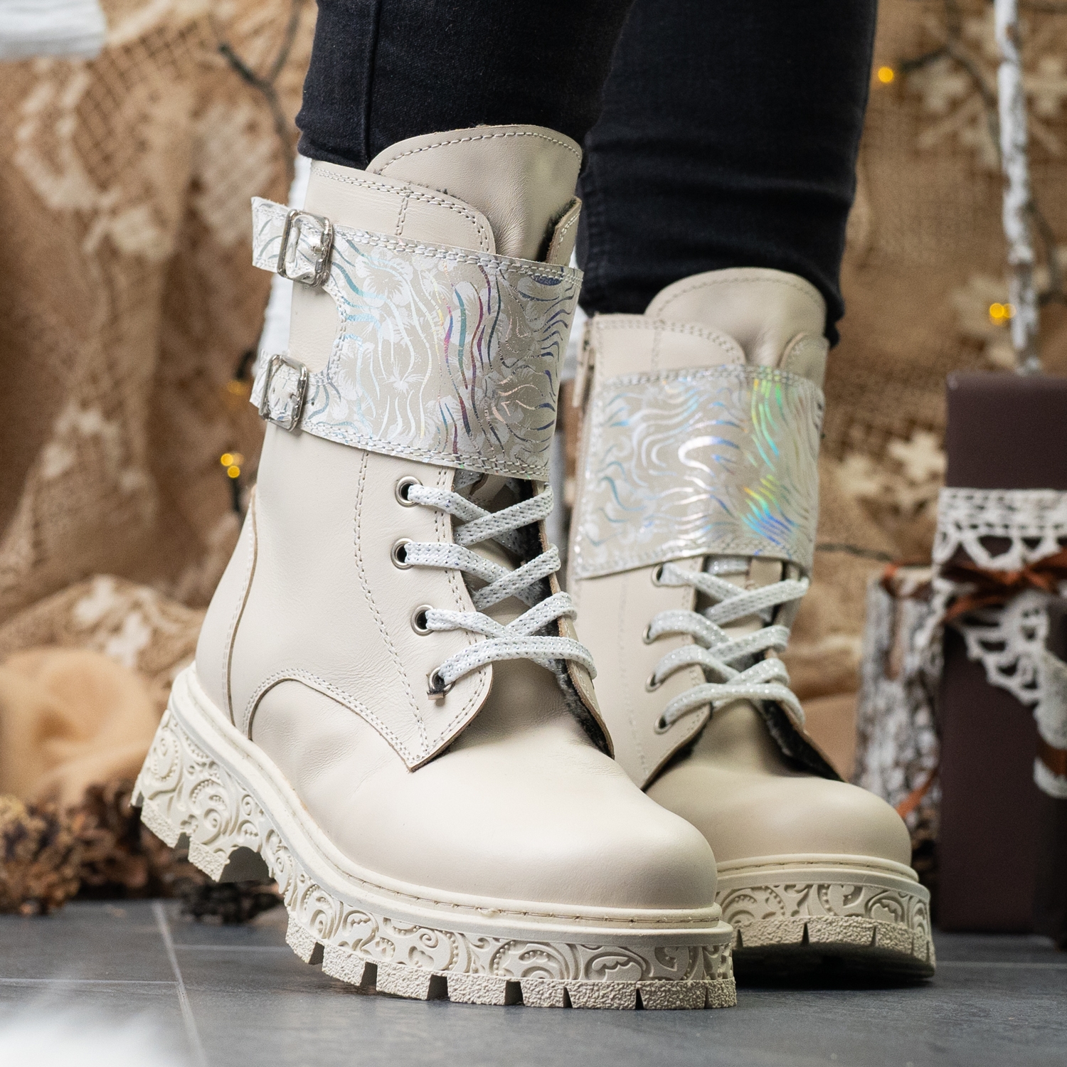 Детски Ботуши PONKI Malia Beige №32-37