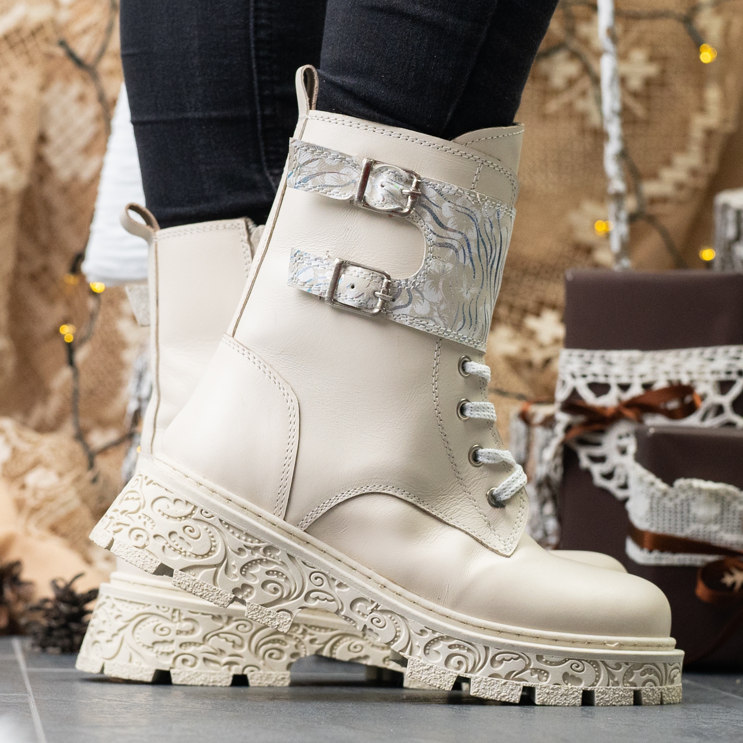 Детски Ботуши PONKI Malia Beige №32-37