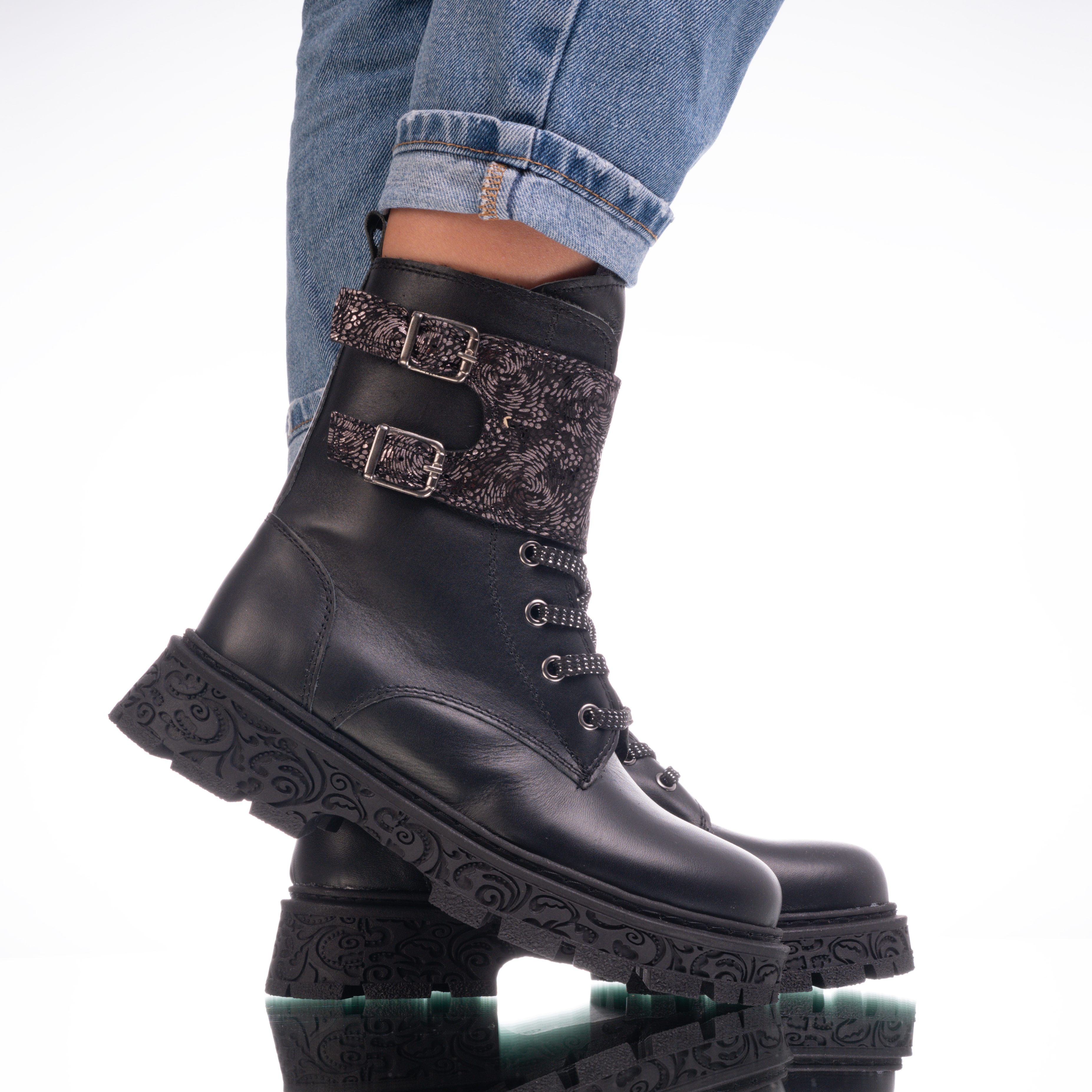 Детски Ботуши PONKI Malia Black №27-31