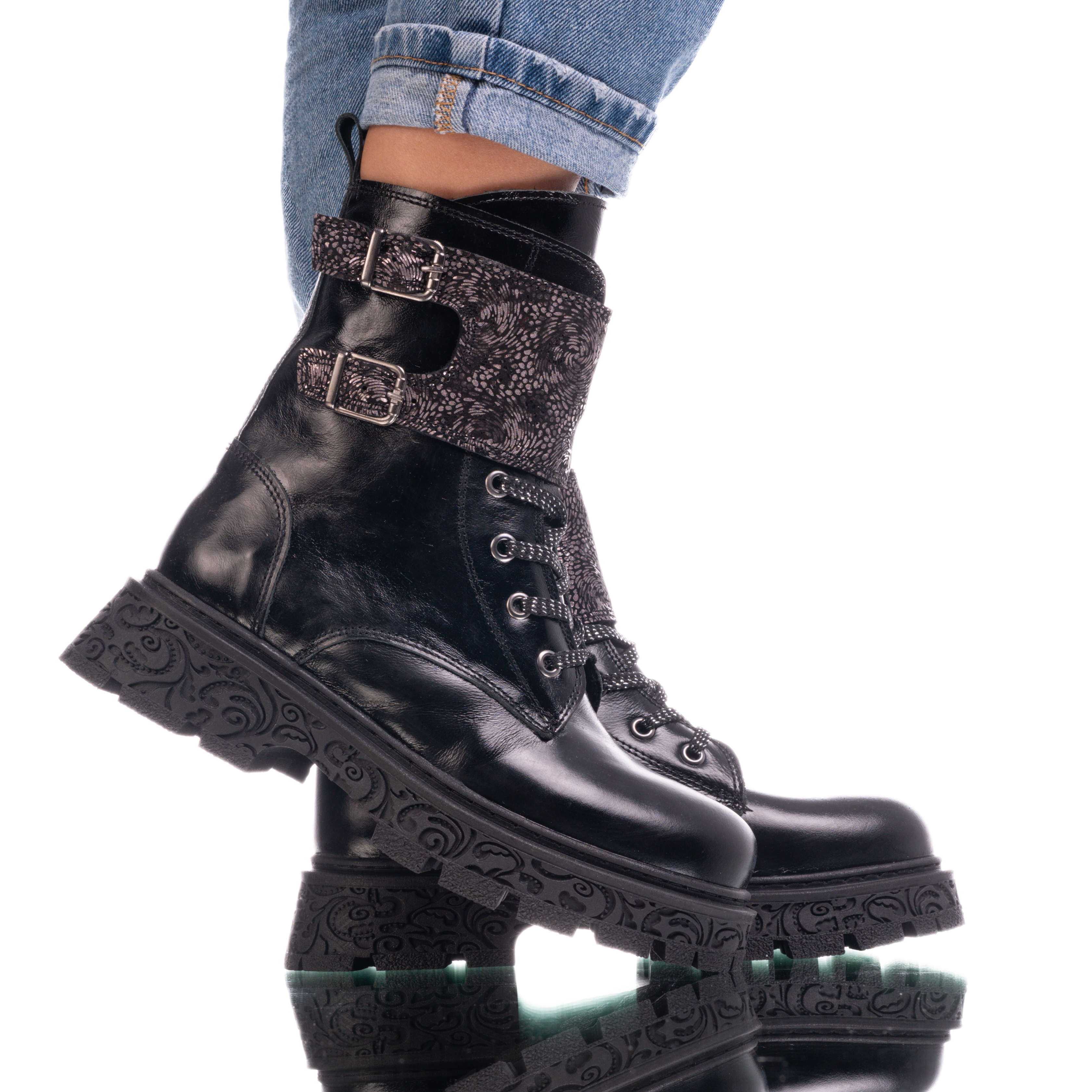 Детски Ботуши PONKI Malia Black-Sim №32-37
