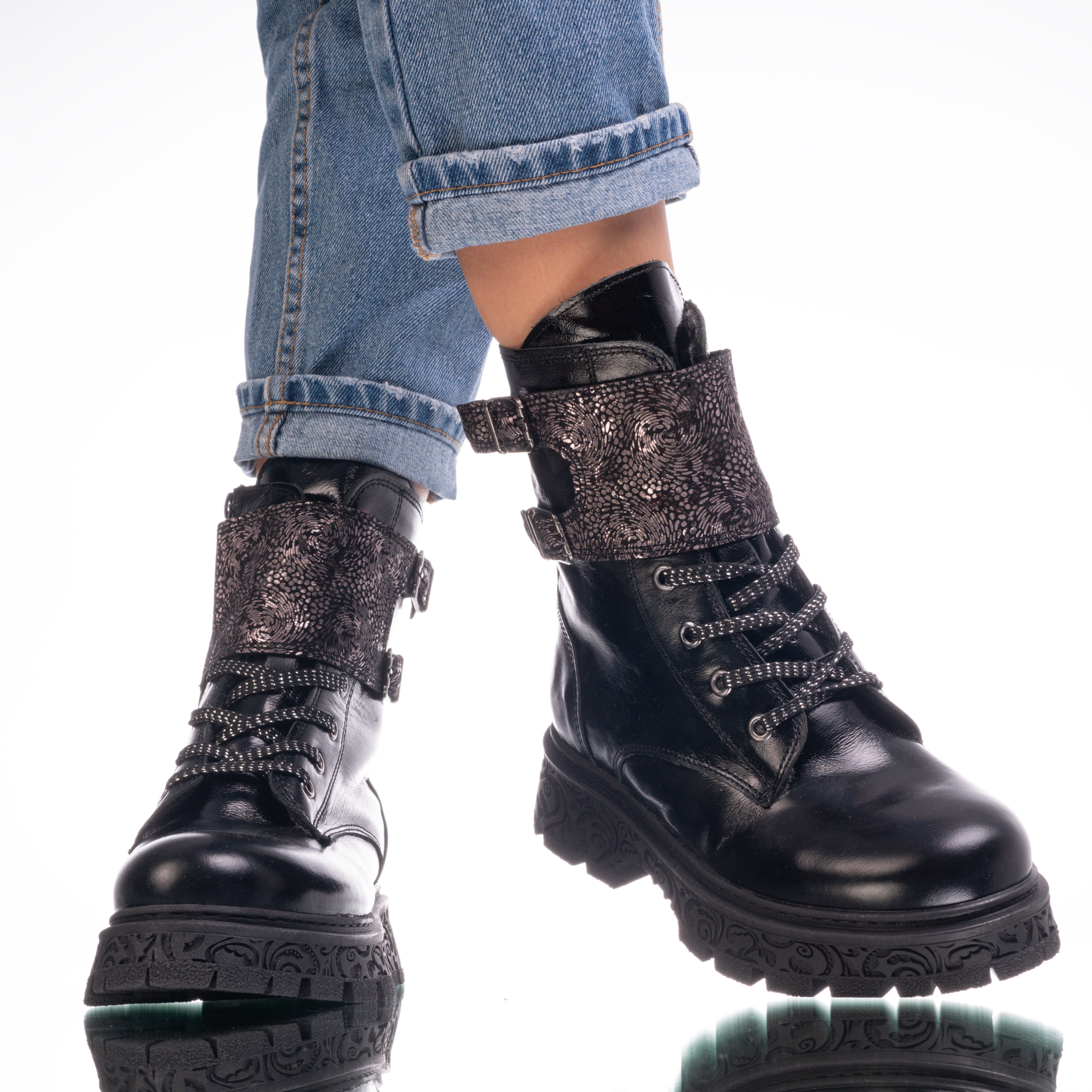 Детски Ботуши PONKI Malia Black-Sim №32-37