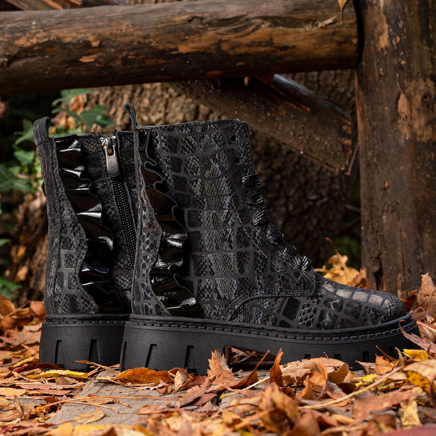 Детски ботуши PONKI MODELLO Black №26-30