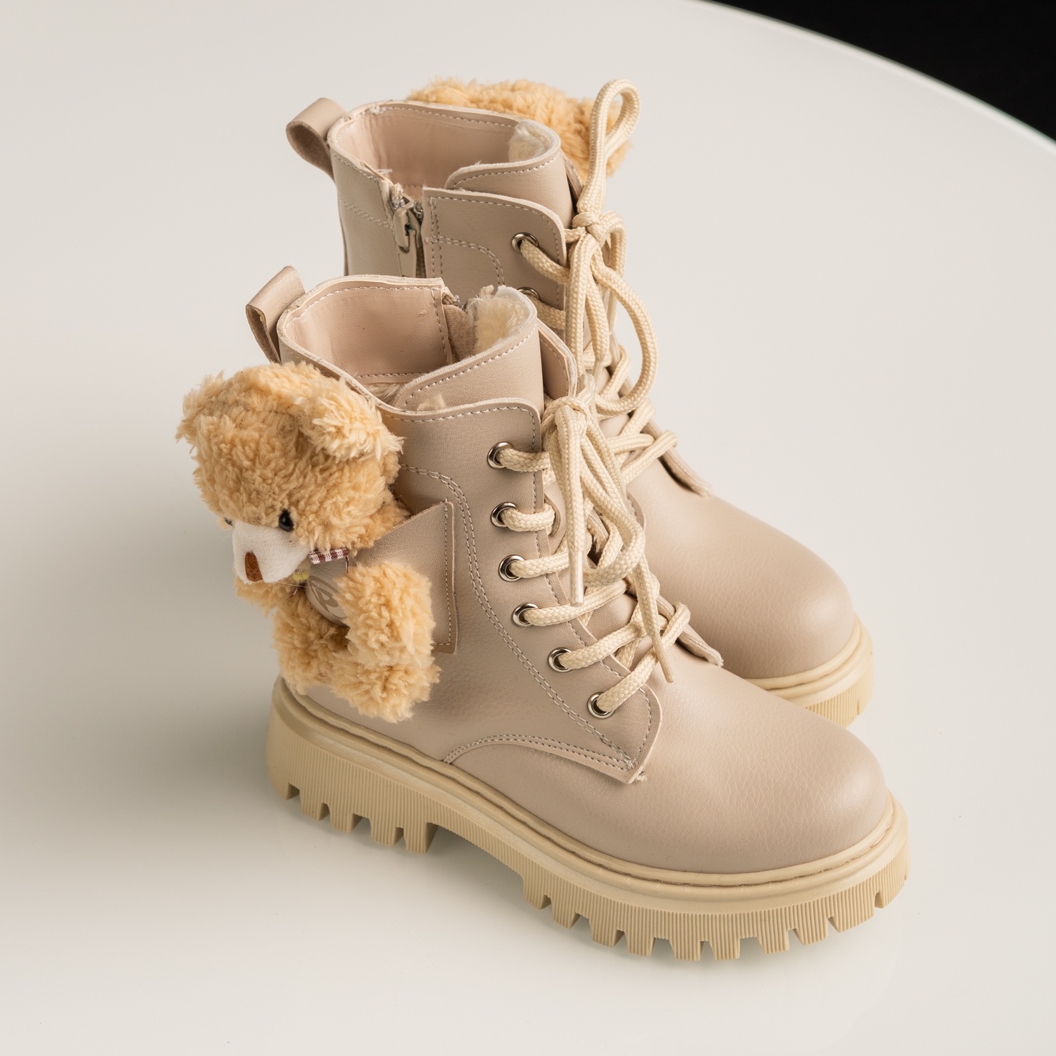 Детски ботуши PONKI Teddy Beige №26-30