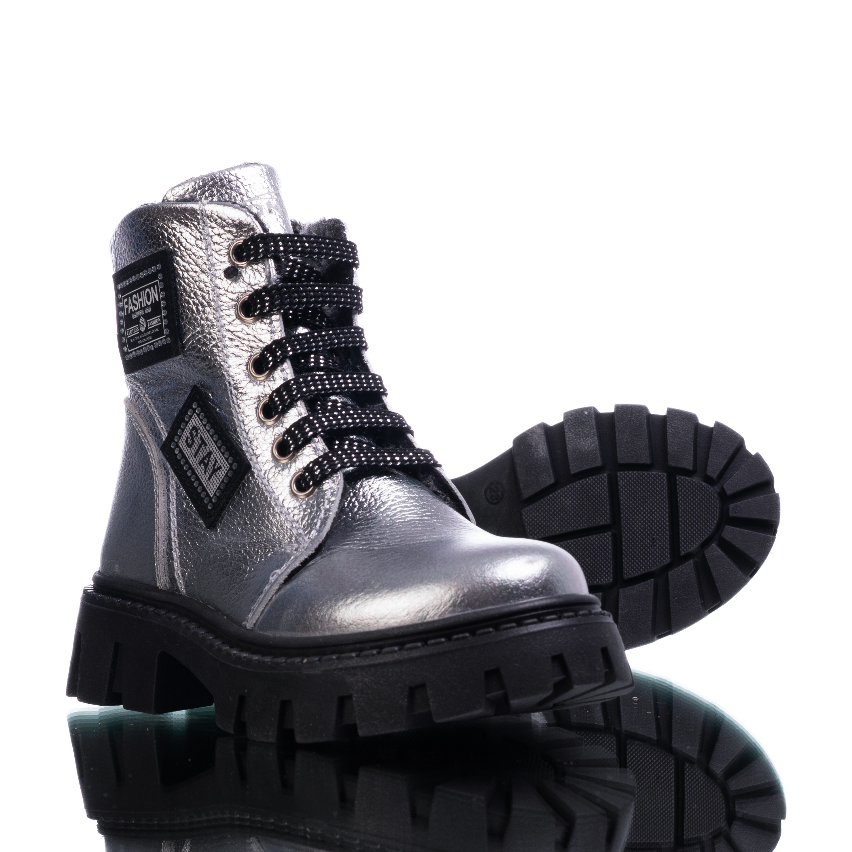 Детски ботуши PONKI Walle Silver Fashion №26-30