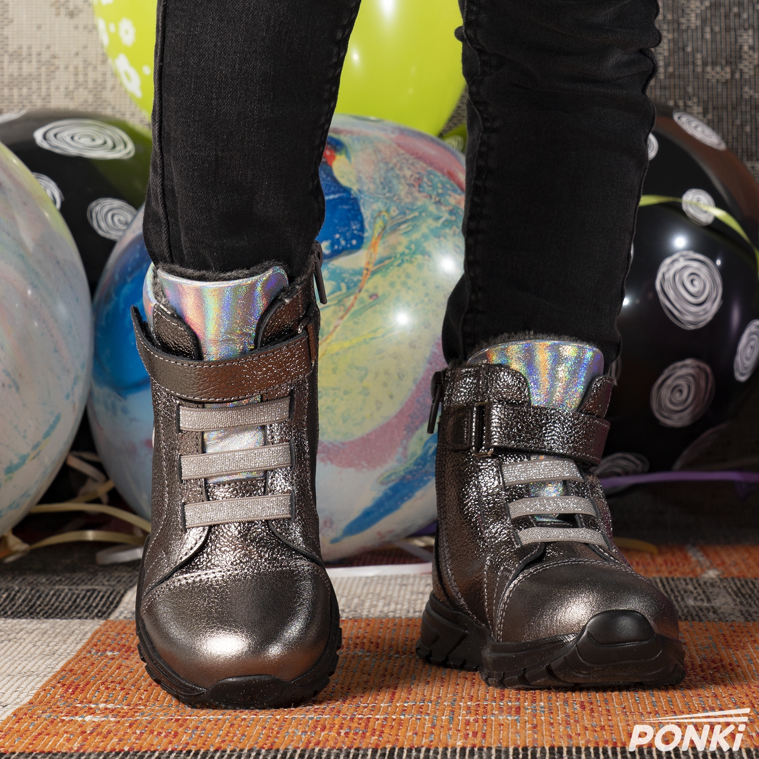 Детски ботуши PONKI ZYN02 PLATINUM №26-30