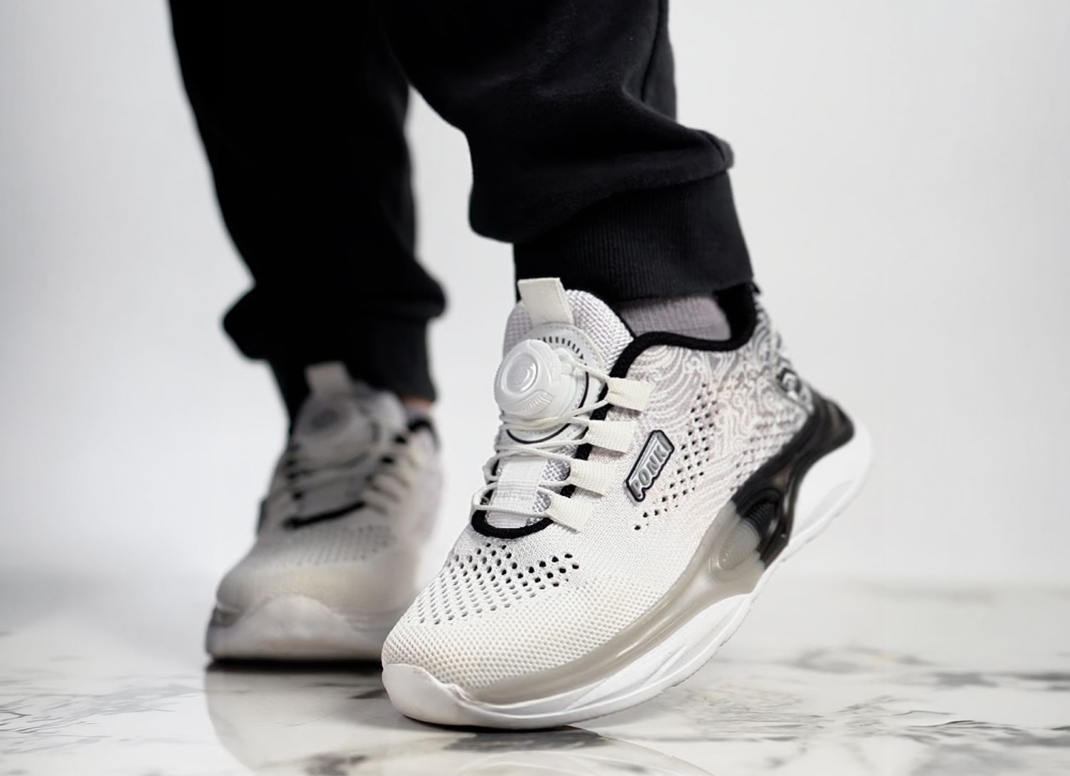 Детски летни маратонки PONKI White-Black №26-30