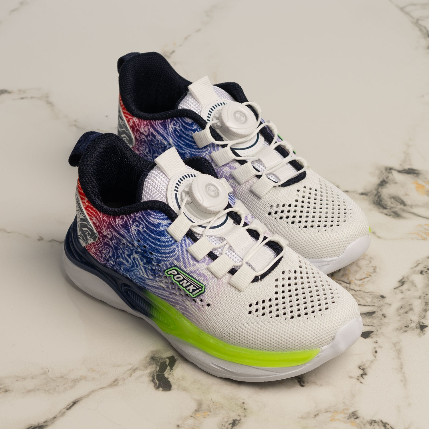 Детски маратонки PONKI White-Navy №31-36