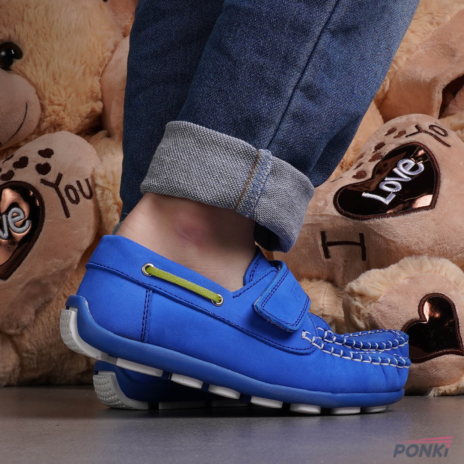 Детски Мокасини PONKI ELEGO BLUE WHITE №26-30