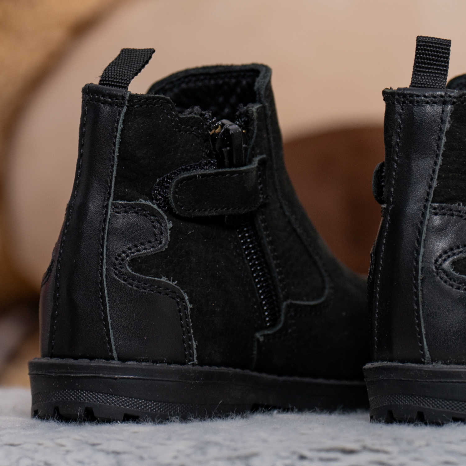 Детски боти PONKI Felnir Black-nub №26-30