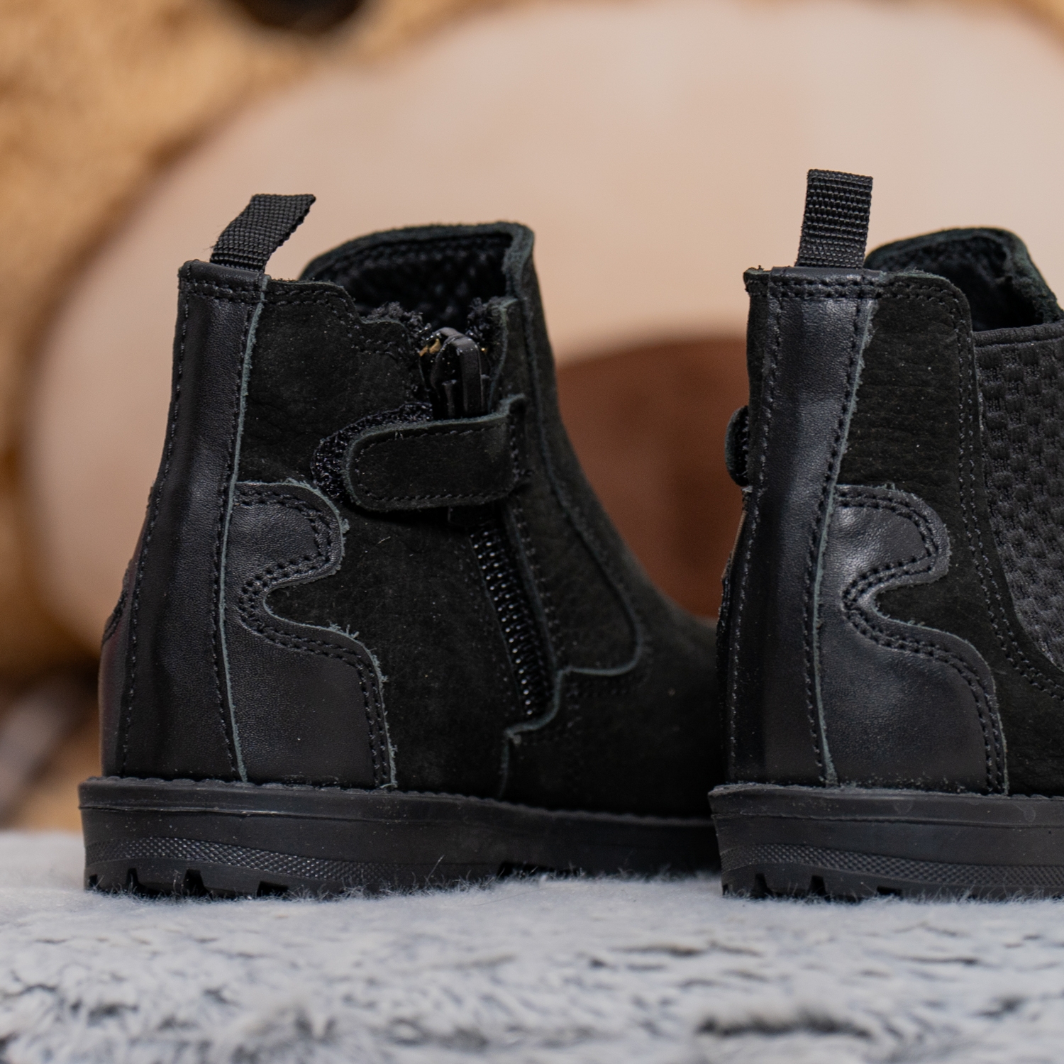 Детски боти PONKI Felnir Black-nub №26-30