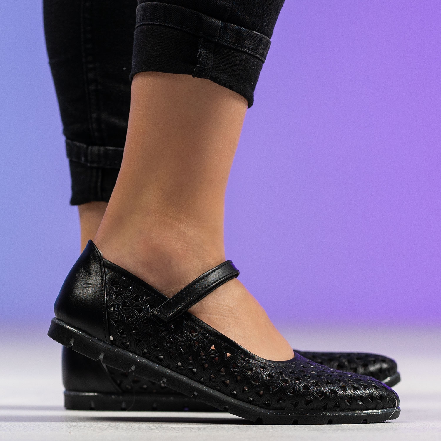 Детски обувки PONKI ROMBOS BLACK №26-30