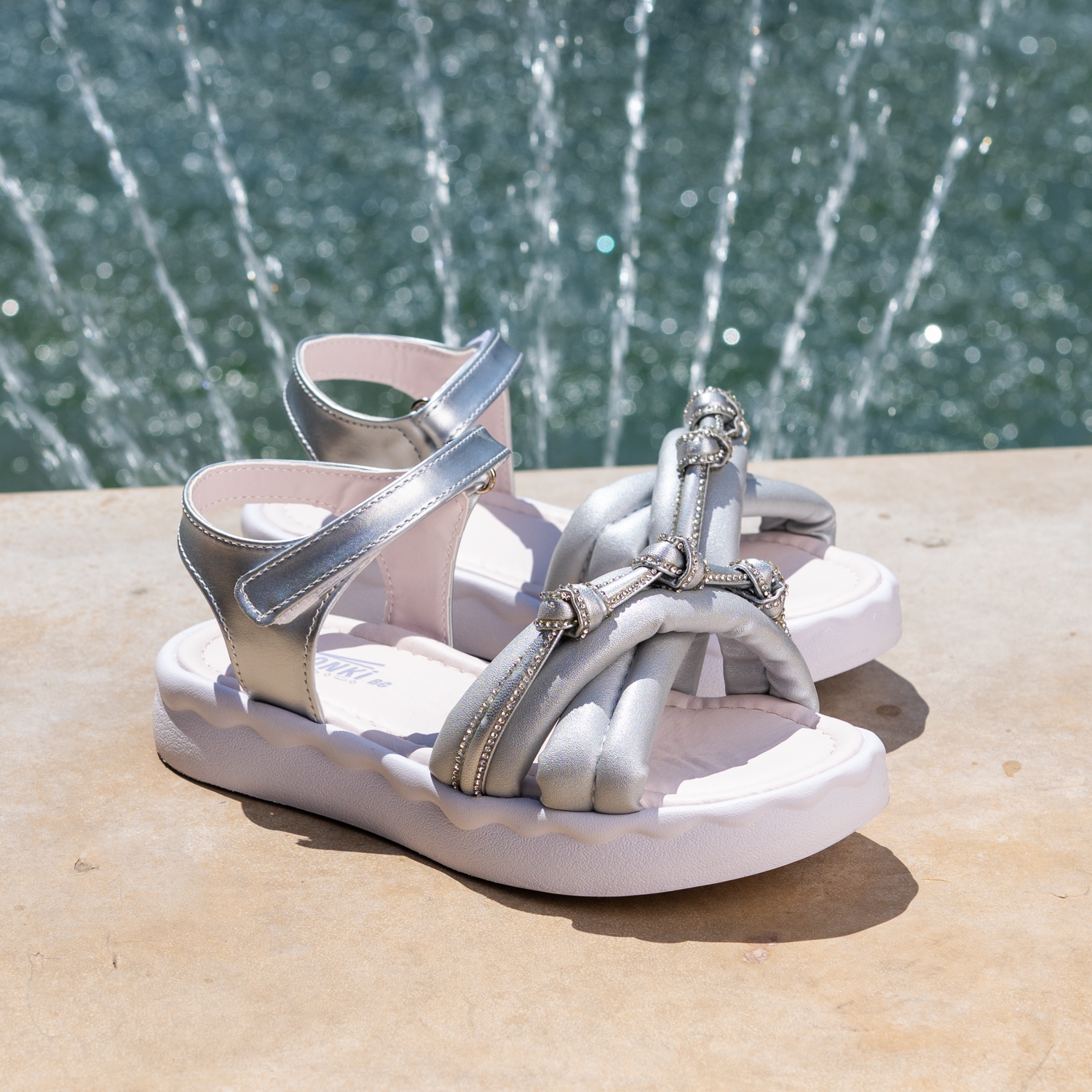 Детски сандали PONKI Crystal Breeze Silver №31-35
