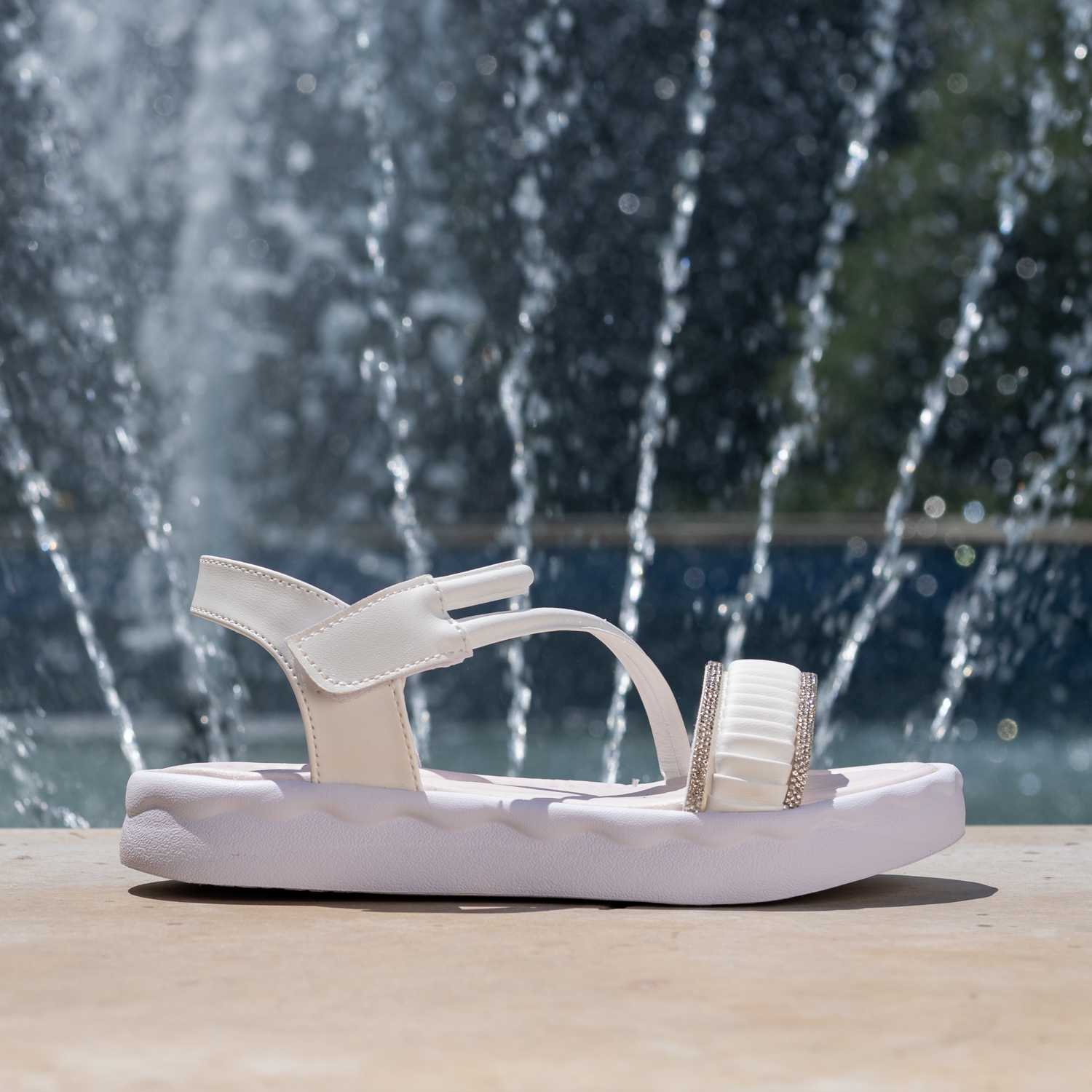 Детски сандали PONKI Crystal Shine White №26-30