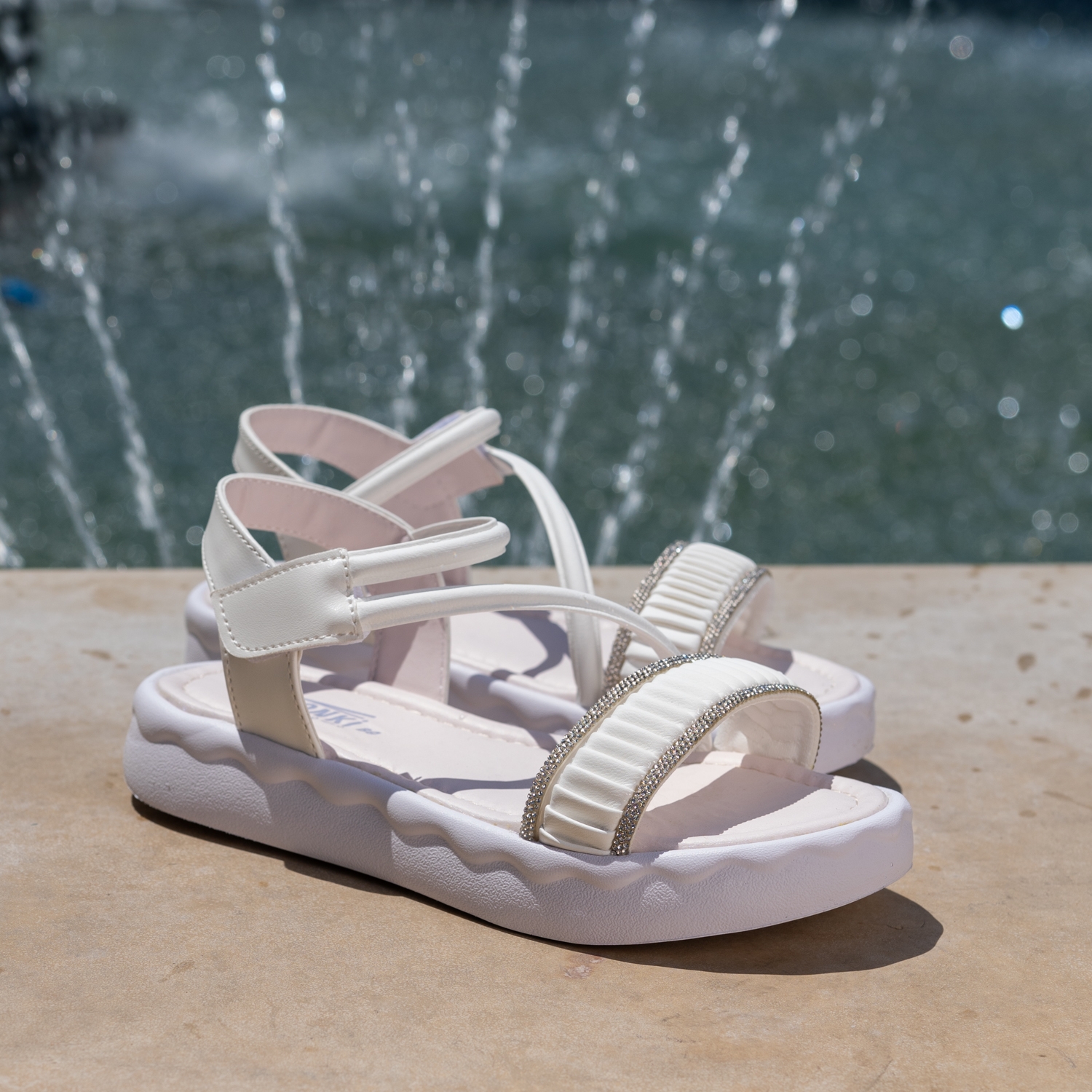 Детски сандали PONKI Crystal Shine White №26-30