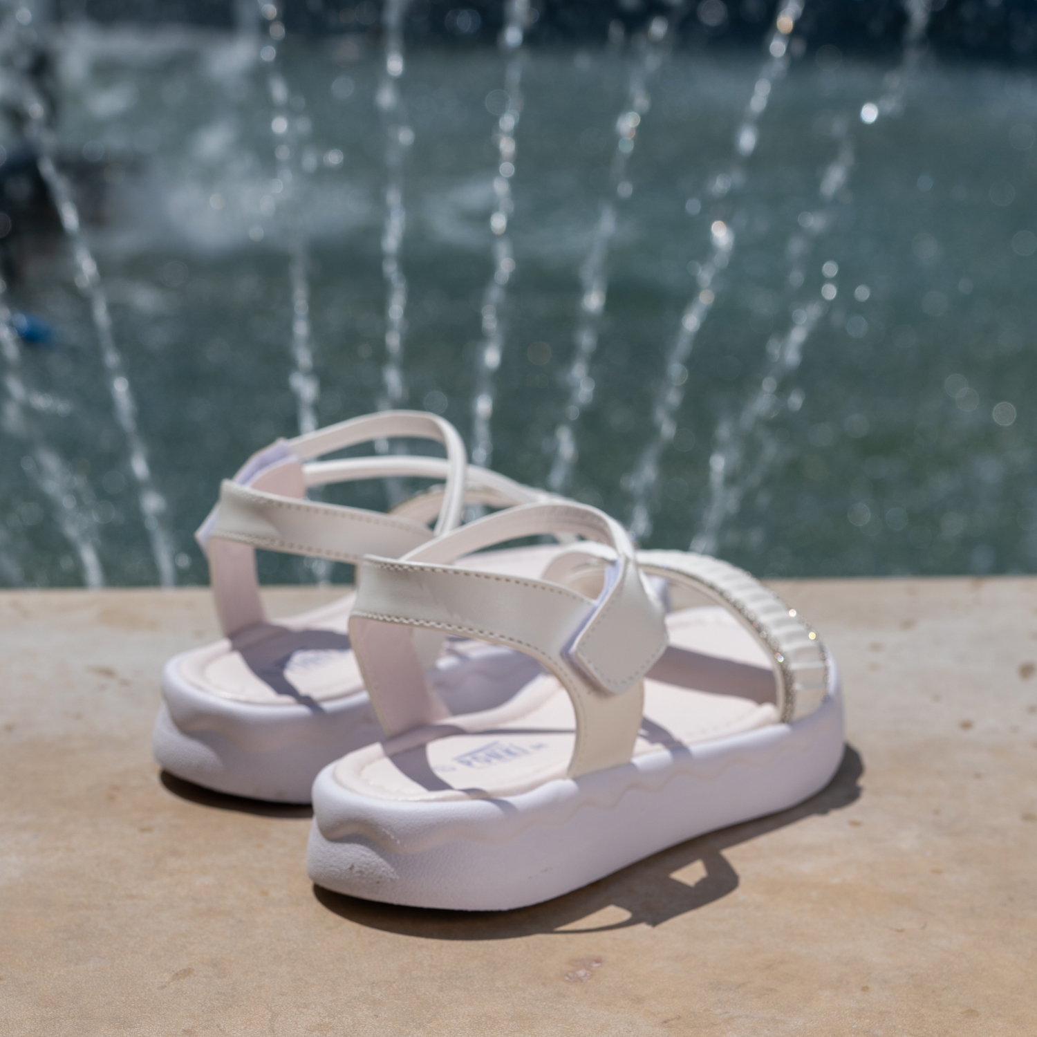 Детски сандали PONKI Crystal Shine White №26-30