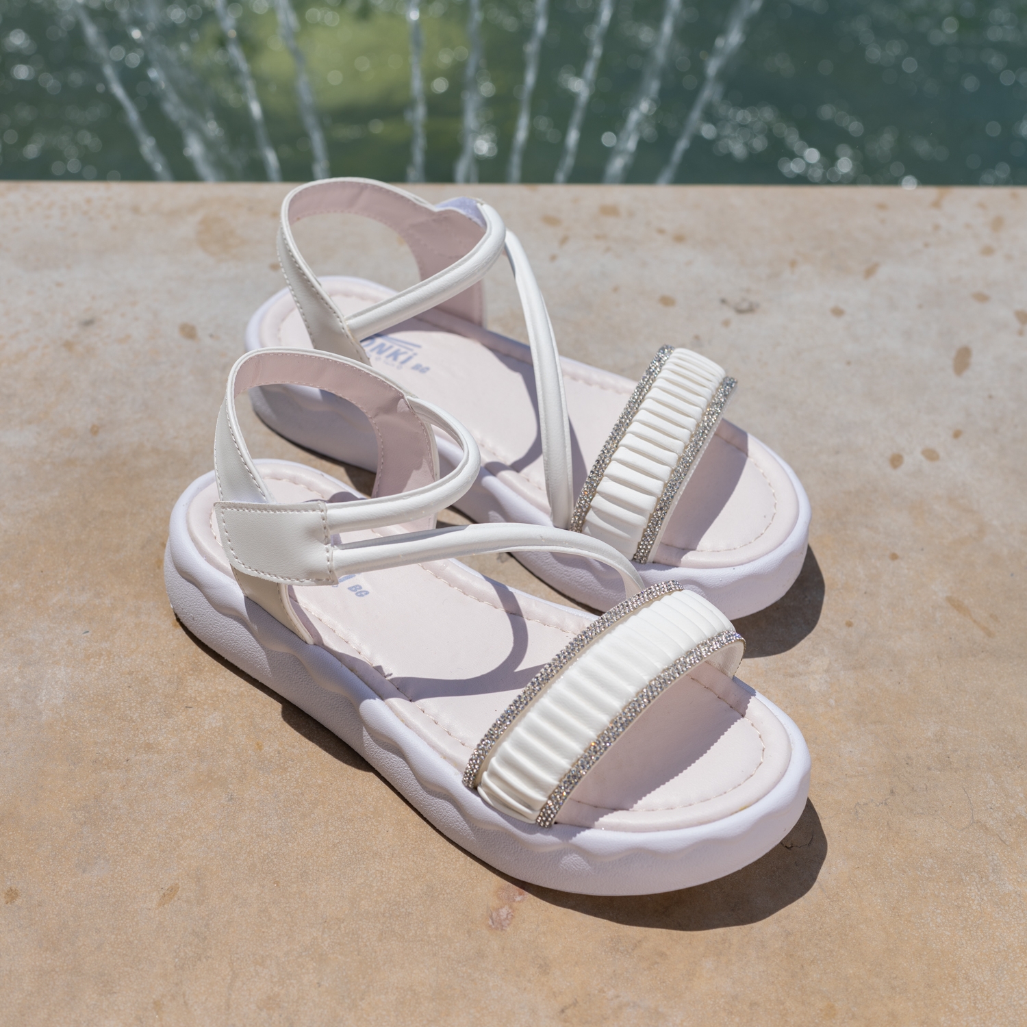 Детски сандали PONKI Crystal Shine White №26-30