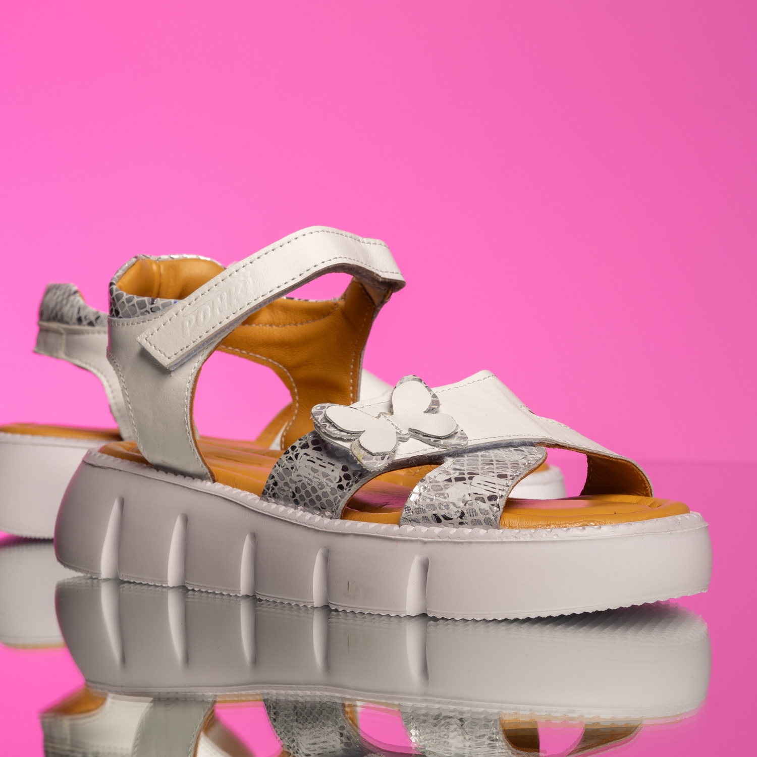 Детски сандали PONKI Mariposa White №27-30