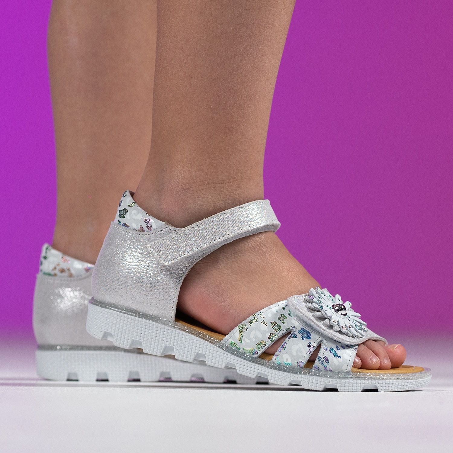 Детски сандали PONKI Queen Silver №26-30