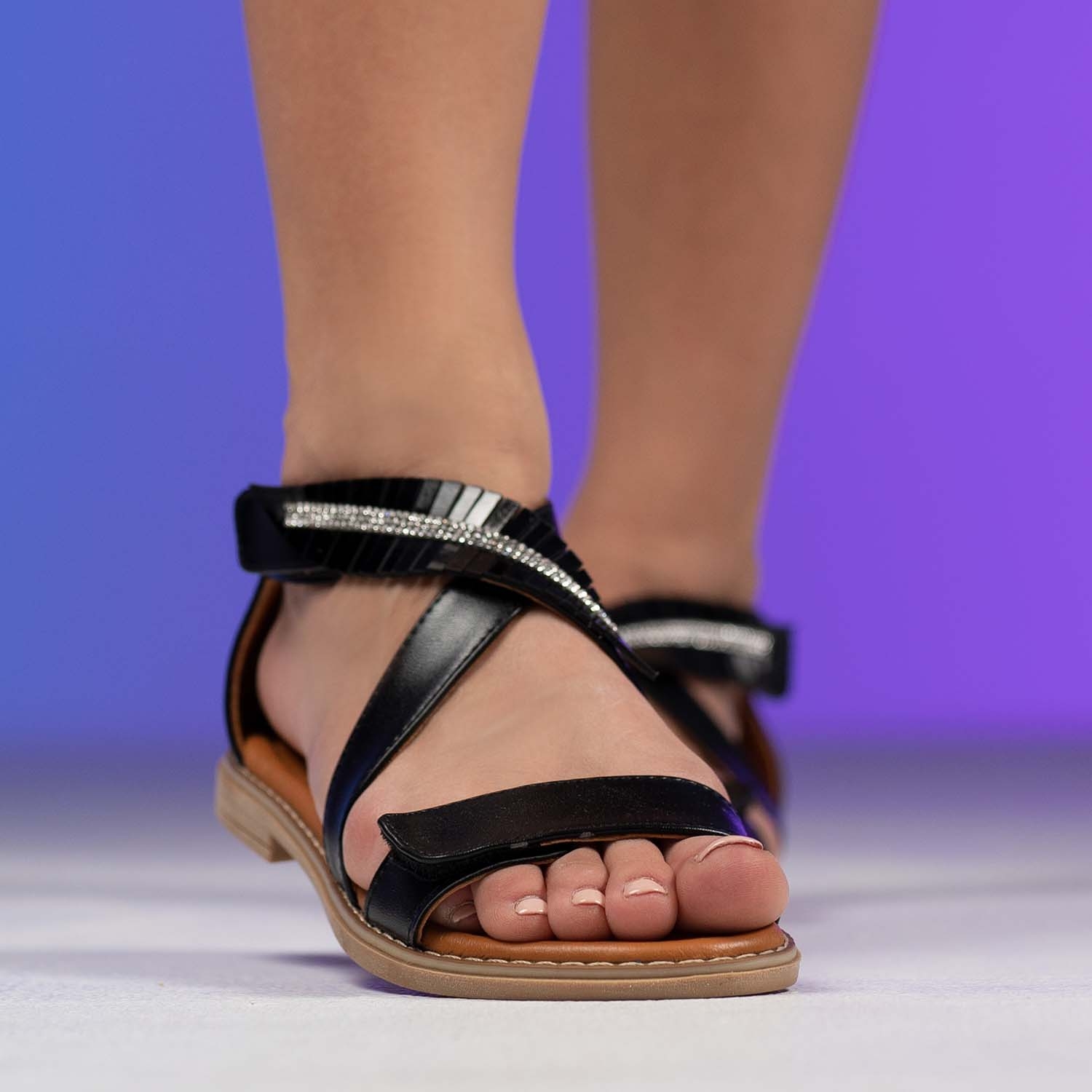 Детски сандали PONKI ROMANES BLACK №31-38