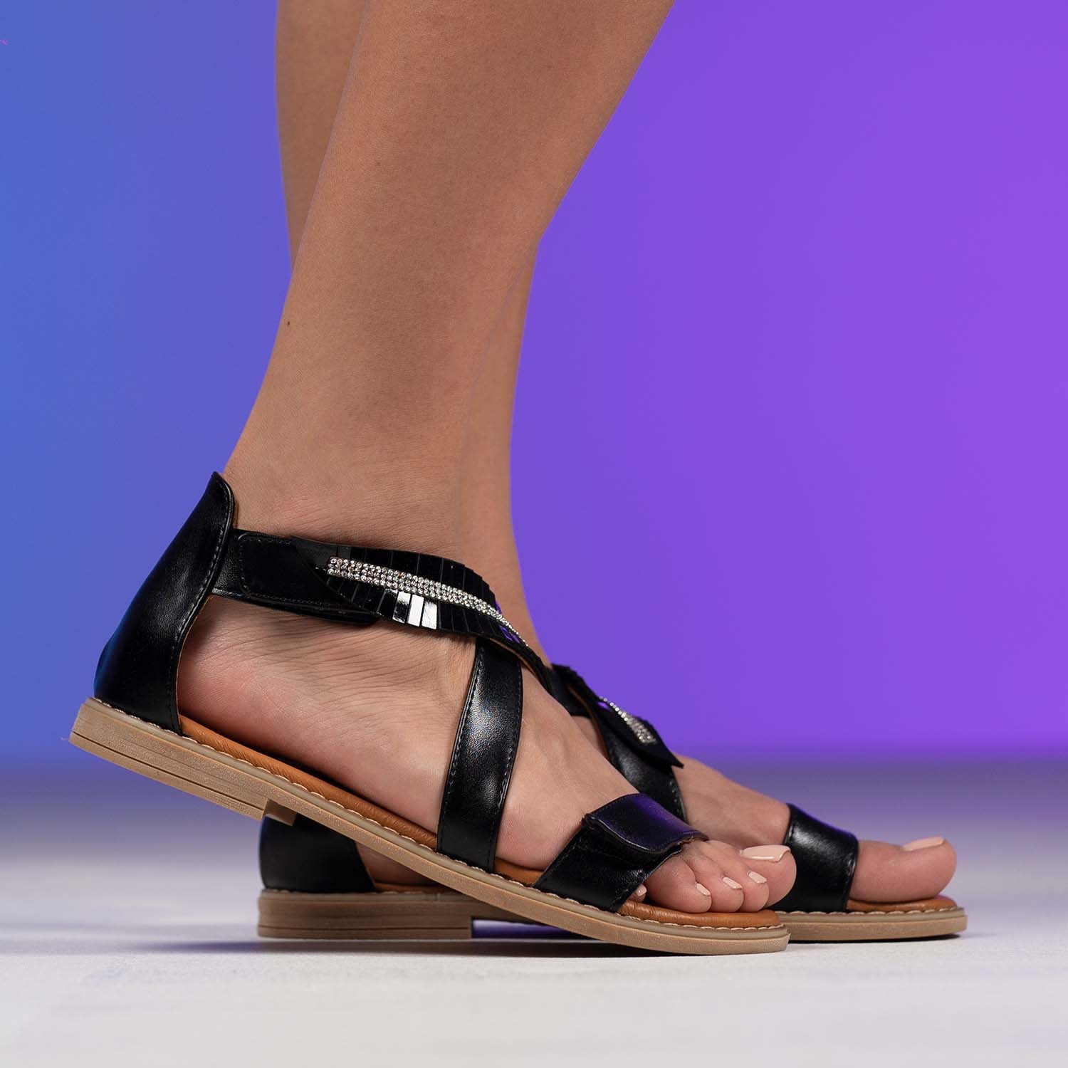 Детски сандали PONKI ROMANES BLACK №31-38