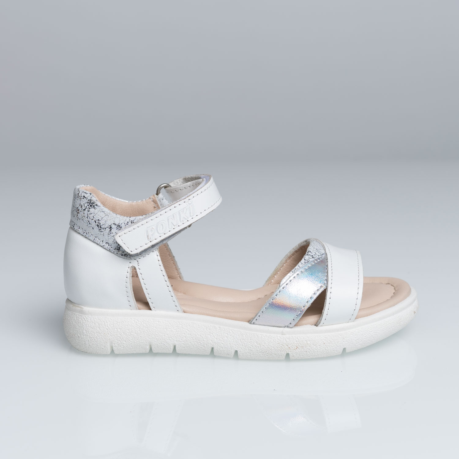 Детски сандали PONKI Sparkle White №26-30