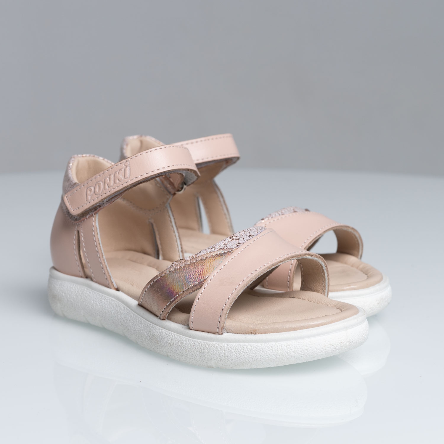 Детски сандали PONKI Sparkle White №26-30