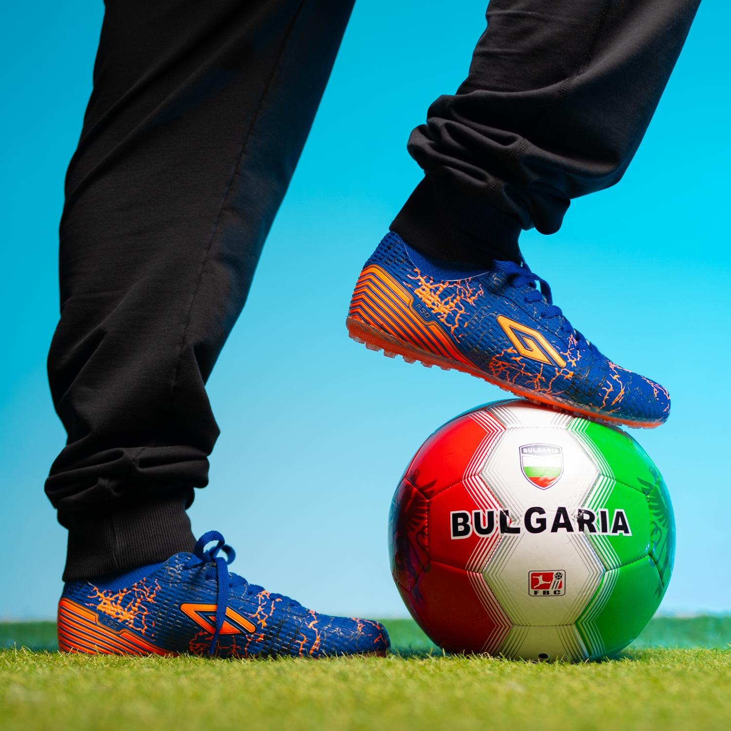 Юношески обувки за футбол-стоножкки Blue-Orange №36-39
